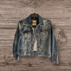 Michael Kors Faded Blue Denim Jacket Large